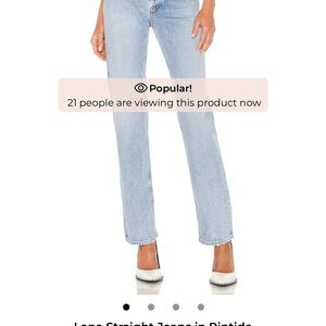 AGOLDE Light Wash Straight Leg Jeans